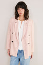 Maisie Double Breasted Blazer - Dusky Pink