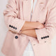 Maisie Double Breasted Blazer - Dusky Pink
