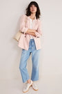 Maisie Double Breasted Blazer - Dusky Pink
