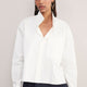 Maisie Pussybow Shirt - White
