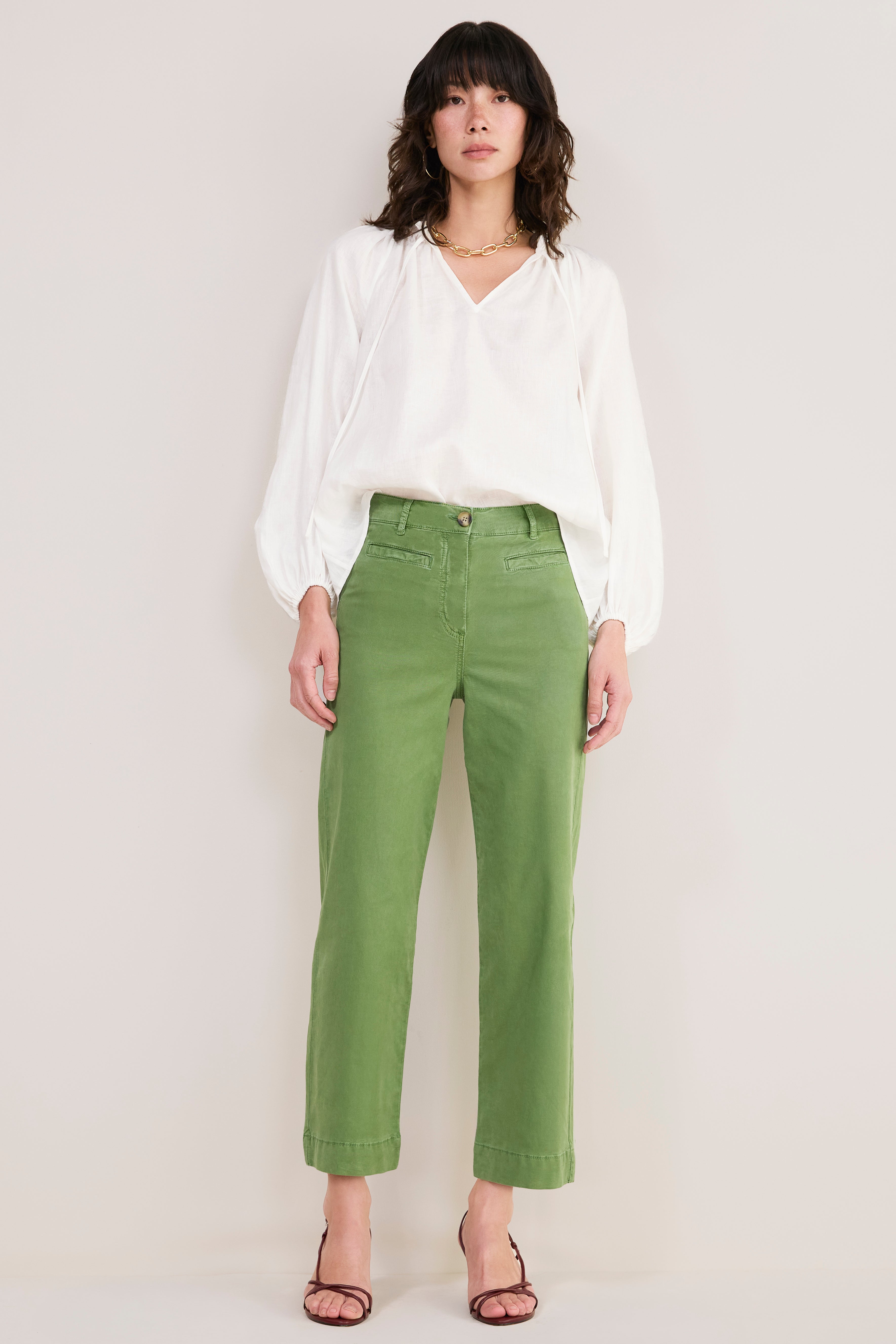 Marianne Chino Trouser - Olive