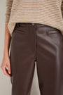 Marianne Faux Leather Trouser - Cocoa