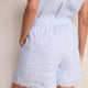 Marina Linen Short - Blue/Ivory Stripe