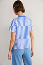 Marley Short Sleeve T-Shirt - Cobalt/Ivory Micro Stripe