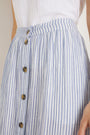 Marlow Skirt - Blue/Ivory Stripe