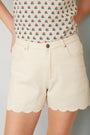 Ruby Scallop Short - Ecru