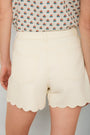 Ruby Scallop Short - Ecru