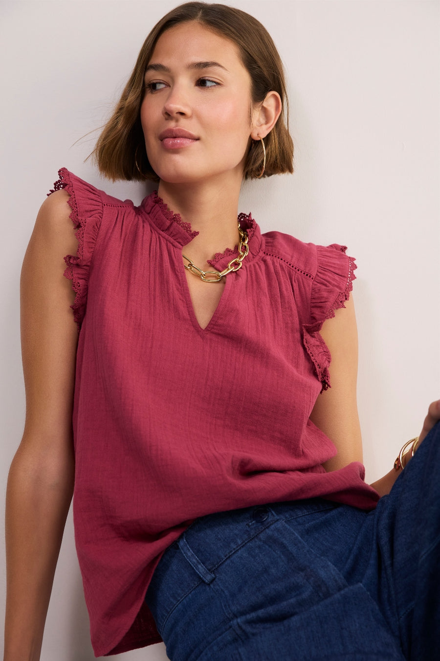 Marlow Top - Sangria Red