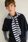 Marnie Long Sleeve Jersey Top - Midnight/Ivory Stripe