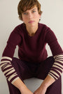 Caley Knitted Top - Aubergine