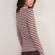 Marnie Long Sleeve Jersey Top - Blush Pink/Toffee Stripe