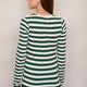 Marnie Long Sleeve Jersey Top - Green/Ivory Stripe