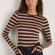 Marnie Long Sleeve Jersey Top - Metallic Stripe