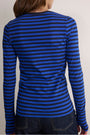 Marnie Long Sleeve Jersey Top - Midnight/Cobalt Stripe