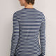 Marnie Long Sleeve Jersey Top - Midnight/Grey Stripe