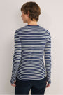 Marnie Long Sleeve Jersey Top - Midnight/Grey Stripe
