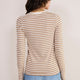 Marnie Long Sleeve Jersey Top - Oat/Ivory Stripe
