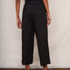 Martha Cropped Linen Trouser - Black