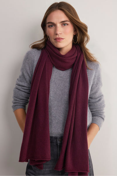 Mathilde Cashmere Scarf - Aubergine