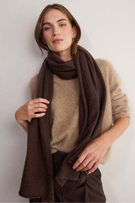 Mathilde Cashmere Scarf - Cocoa
