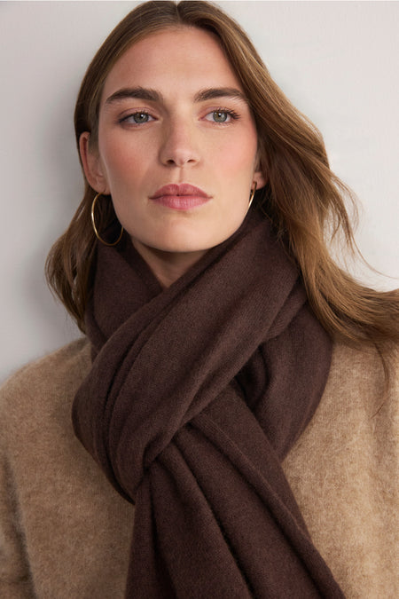 Mathilde Cashmere Scarf - Cocoa