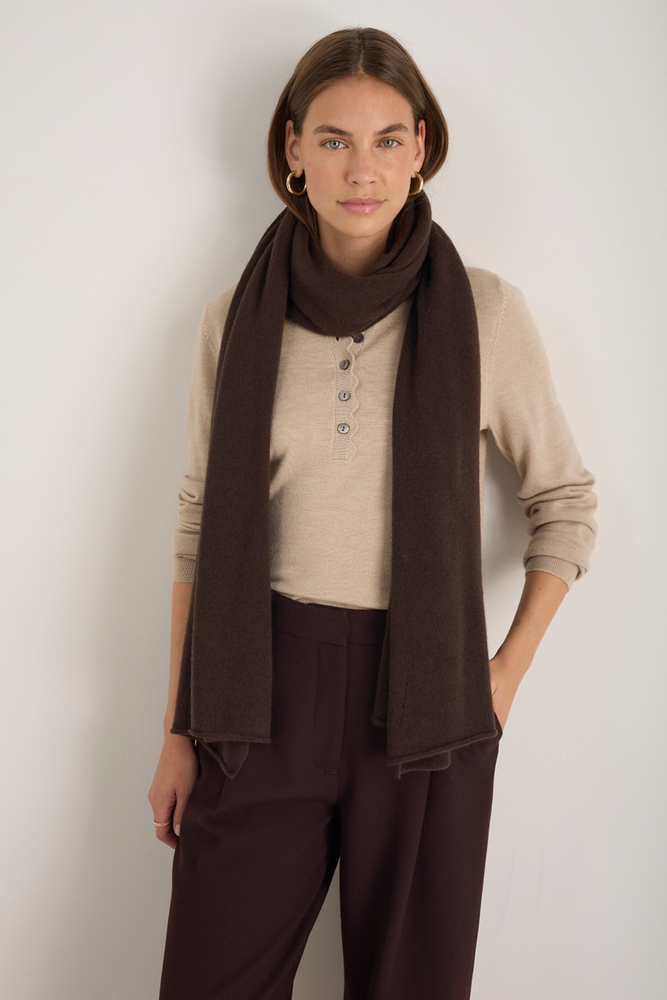 Mathilde Cashmere Scarf - Cocoa