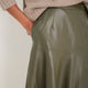 Melina Faux Leather Skirt - Dark Olive