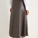 Melina Faux Leather Skirt - Espresso
