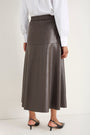 Melina Faux Leather Skirt - Espresso