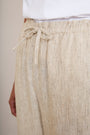 Melina Linen Trouser - Beige/Ivory