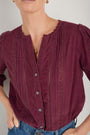 Melissa Cord Blouse - Deep Fig