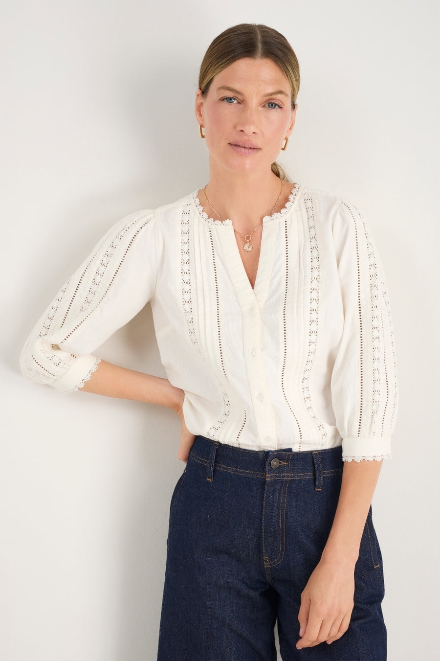 Melissa Cord Blouse - Ivory