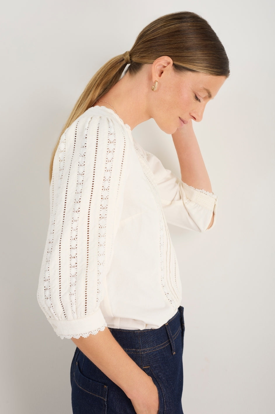 Melissa Cord Blouse - Ivory