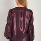 Melly Lame Blouse - Deep Fig