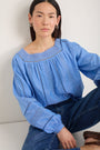 Melody Square Neck Top - Chambray Blue