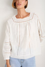 Melody Square Neck Top - Ivory