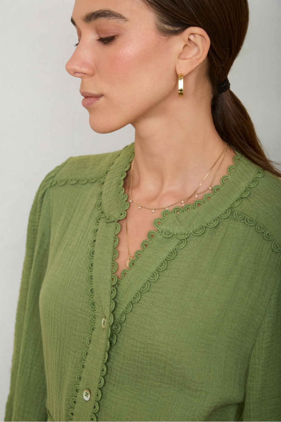 Misha Dress - Moss Green