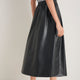 Mollie Faux Leather Skirt - Black