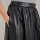Mollie Faux Leather Skirt - Black