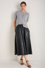 Mollie Faux Leather Skirt - Black