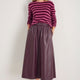 Mollie Faux Leather Skirt - Deep Fig