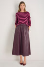 Mollie Faux Leather Skirt - Deep Fig