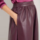 Mollie Faux Leather Skirt - Deep Fig