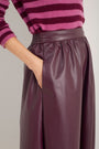 Mollie Faux Leather Skirt - Deep Fig