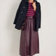 Mollie Faux Leather Skirt - Deep Fig