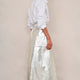 Lateisha Faux Leather Skirt - Silver
