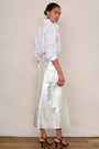 Lateisha Faux Leather Skirt - Silver