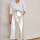 Lateisha Faux Leather Skirt - Silver