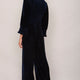 Monique Silk Velvet Jumpsuit - Midnight