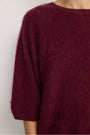 Myla Brushed Knitted Top - Aubergine